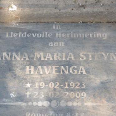 HAVENGA Anna Maria Steyn 1923-2009