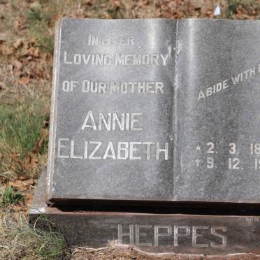 HEPPES Annie Elizabeth 1895-1971