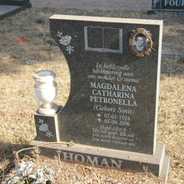 HOMAN Magdalena Catharina Petronella nee SMIT 1924-2006
