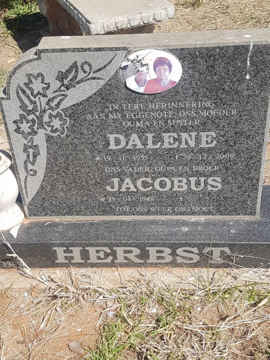 HERBST Jacobus 1948- &amp; Dalene 1955-2009