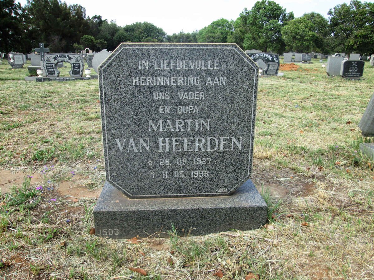 HEERDEN Martin, van 1927-1993