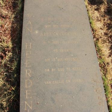 HEERDEN Aletta, van 1922-1993