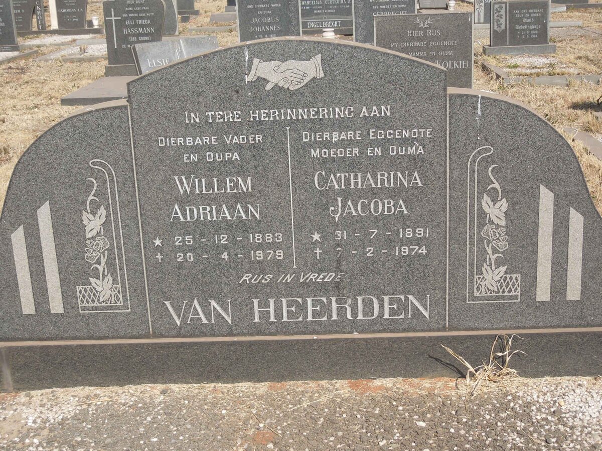 HEERDEN Willem Adriaan, van 1883-1979 &amp; Catharina Jacoba 1891-1974