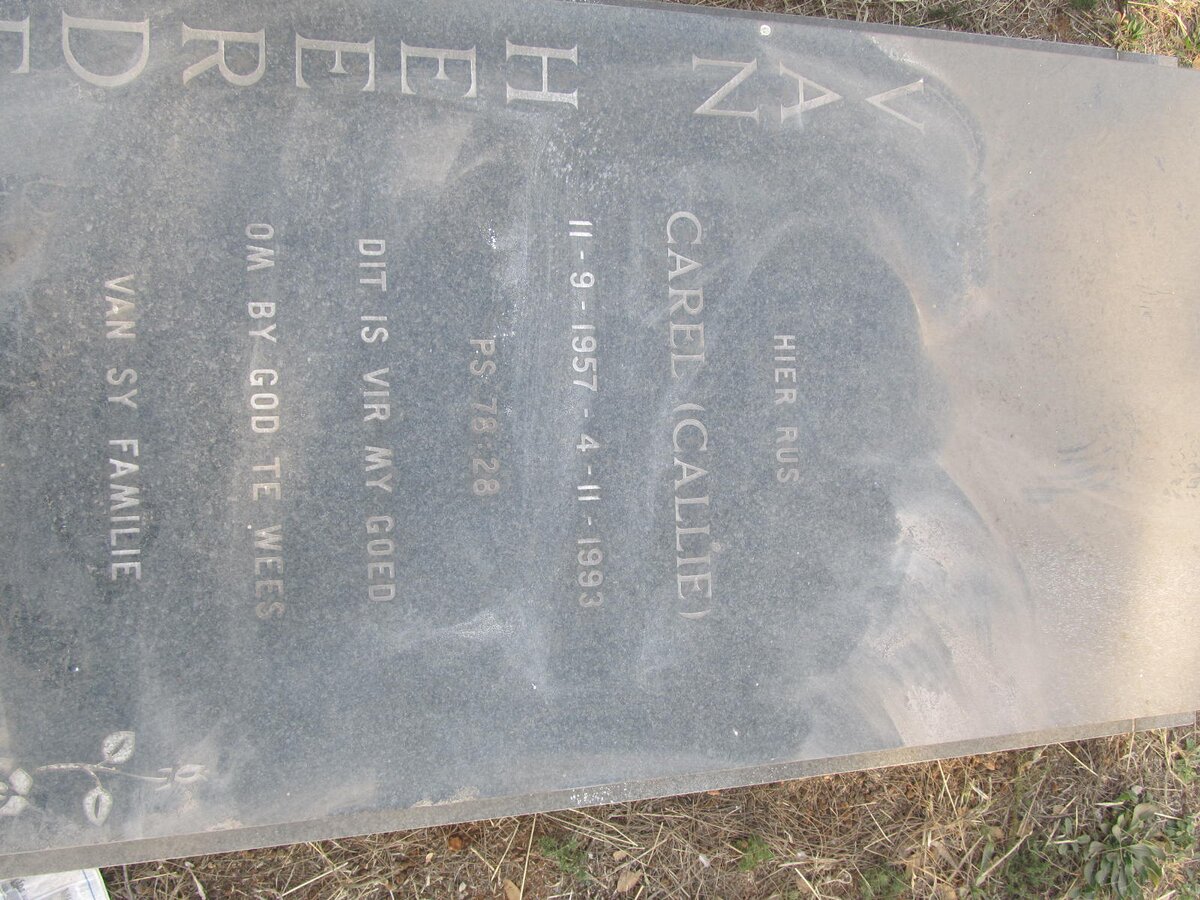 HEERDEN Carel, van 1957-1993