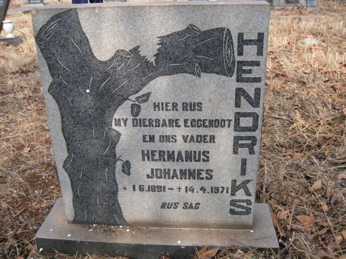 HENDRIKS Hermanus Johannes 1891-1971