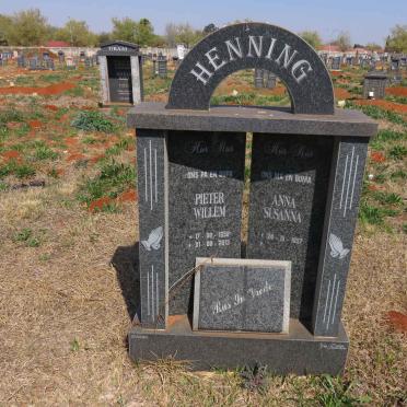 HENNING Pieter Willem 1958-2013 & Anna Susanna 1957- 