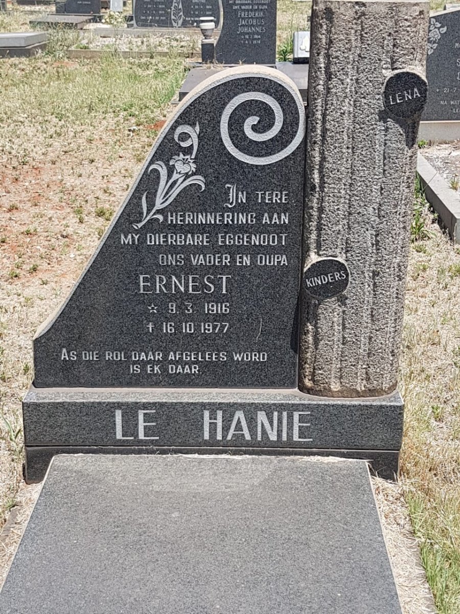 HANIE Ernest, le 1916-1977