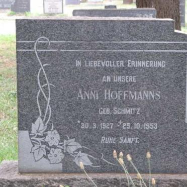 HOFFMANNS Anni nee SCHMITZ 1927-1953
