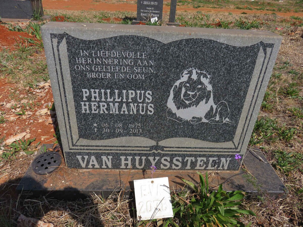 HUYSTEEN Phillipus Hermanus, van 1975-2013 