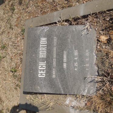 HORTON Cecil 1915-1974