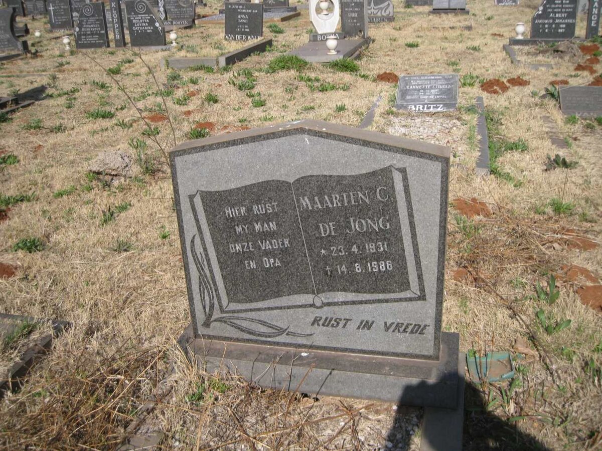 JONG Maarten C., de 1931-1986