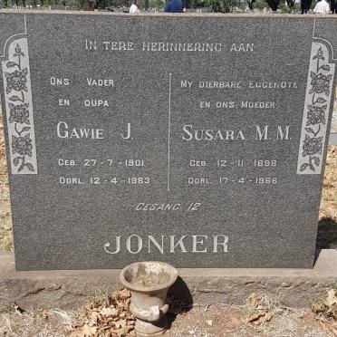 JONKER Gawie J. 1901-1983 &amp; Susara M.M. 1898-1966