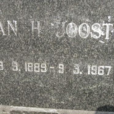 JOOSTE Jan H. 1889-1967