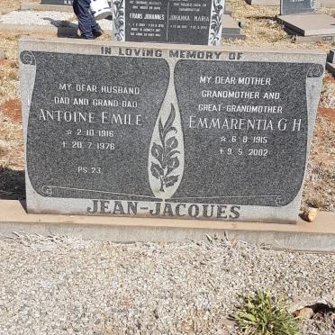 JACQUES Antoine Emile, Jean 1916-1976 &amp; Emmarentia G.H. 1915-2002