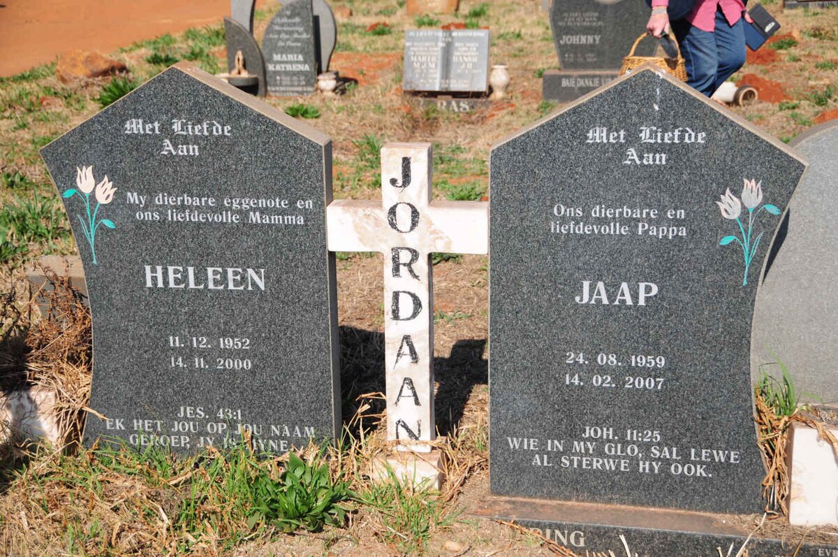 JORDAAN Jaap 1959-2007 & Heleen 1952-2000