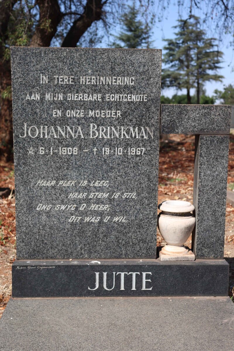 JUTTE Johanna Brinkman 1908-1967
