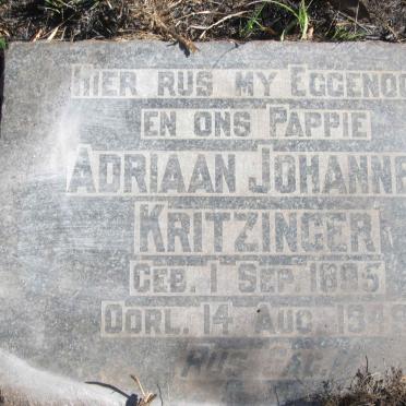 KRITZINGER Adriaan Johannes 1895-1949