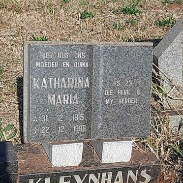 KLEYNHANS Katharina Maria 1915-1998