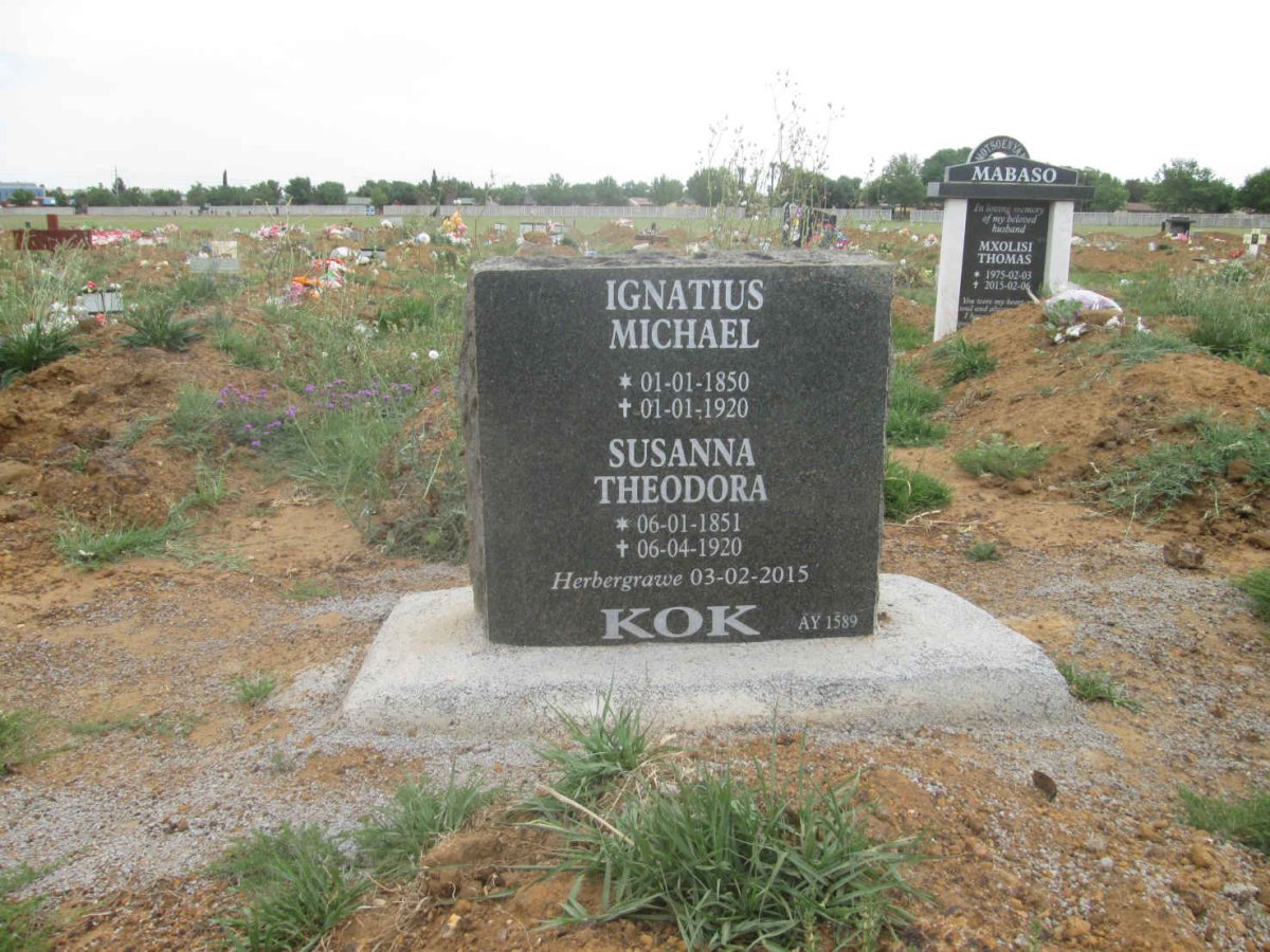 KOK Ignatius Michael 1850-1920 &amp; Susanna Theodora SCHEEPERS 1851-1920