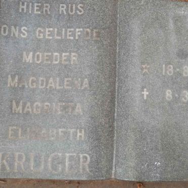 KRUGER Magdalena Magrieta Elizabeth 1918-1977