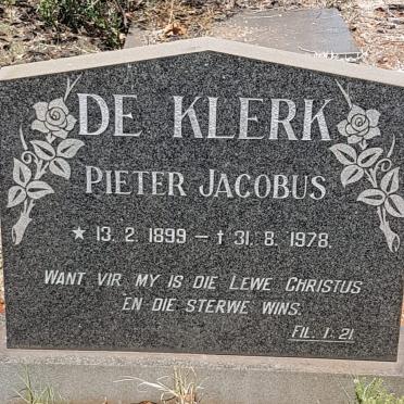 KLERK Pieter Jacobus, de 1899-1978