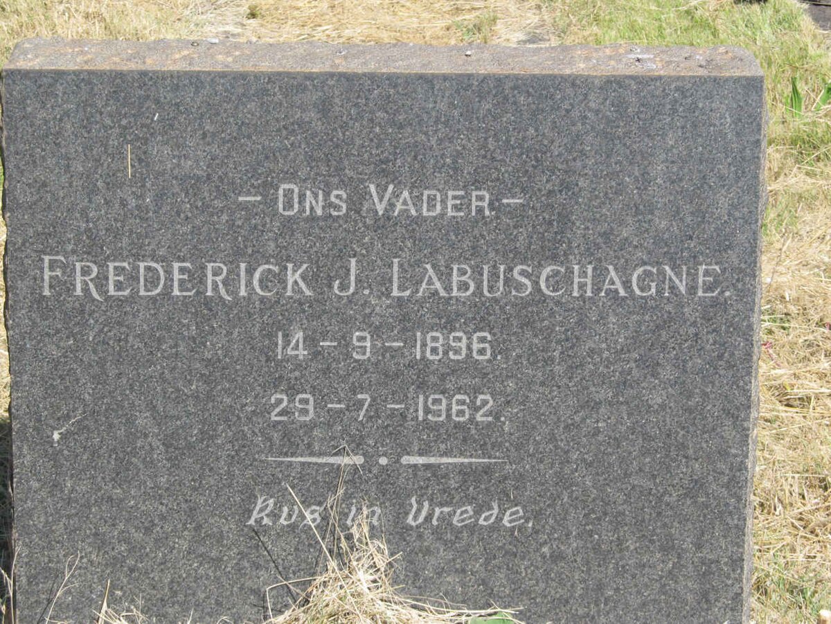LABUSCHAGNE Frederick J. 1896-1962