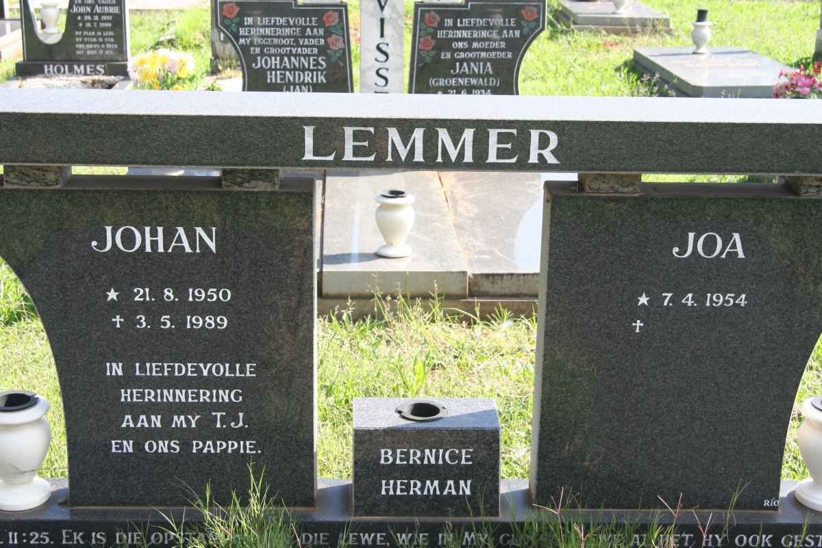 LEMMER Johan 1950-1989 &amp; Joa 1954-