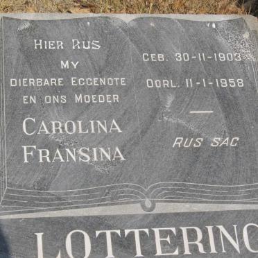 LOTTERING Cornelia Fransina 1903-1958