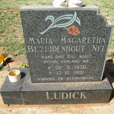LUDICK Maria Margaretha Bezuidenhout Nel 1930-1991