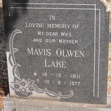 LAKE Mavis Olwen 1911-1977