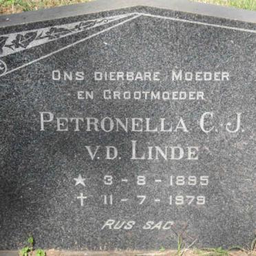 LINDE Petronella C.J., v.d. 1895-1979