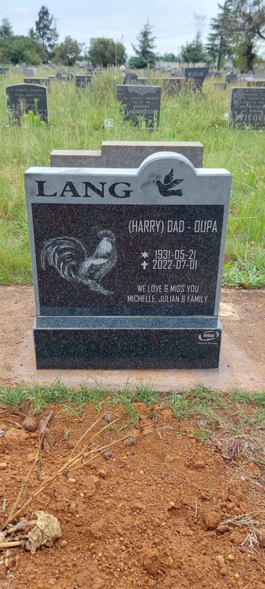 LANG Harold Eric 1931-2022