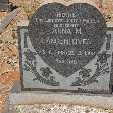 LANGENHOVEN Anna M. 1935-1969