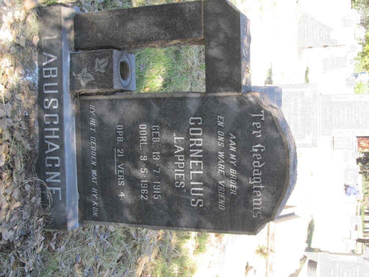 LABUSCHAGNE Cornelius 1915-1962