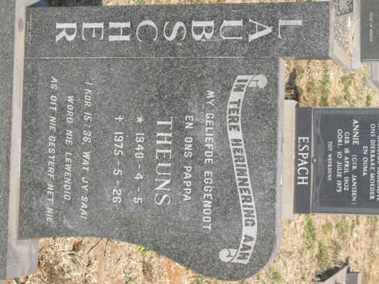 LAUBSCHER Theuns 1948-1975