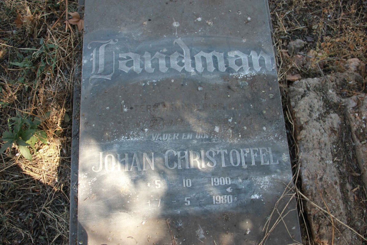 LANDMAN Johan Christoffel 1900-1980