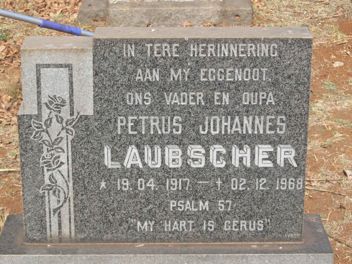 LAUBSCHER Petrus Johannes 1917-1968