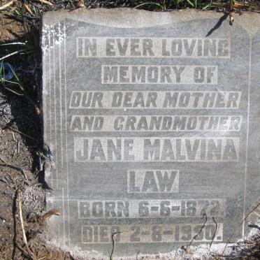 LAW Jane Malvina 1872-1950
