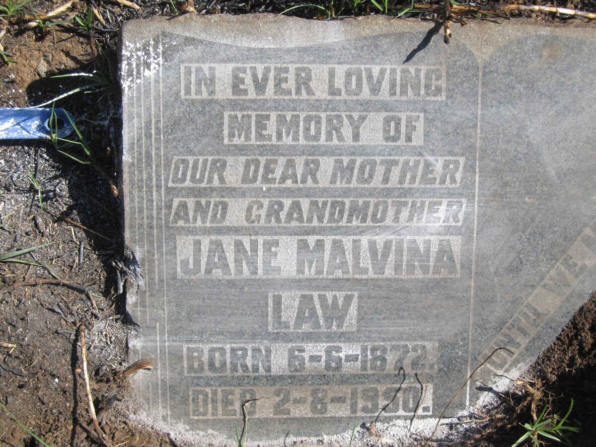 LAW Jane Malvina 1872-1950