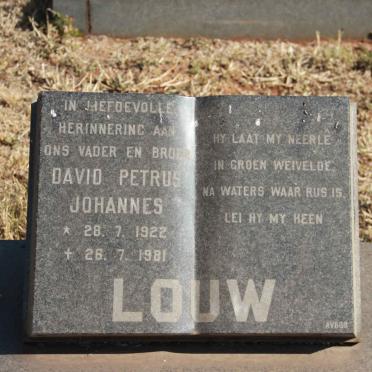 LOUW David Petrus Johannes 1922-1981