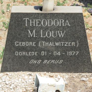 LOUW Theodora M. nee THALWITZER -1977