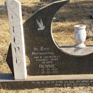 LUBBE Hennie 1938-1995
