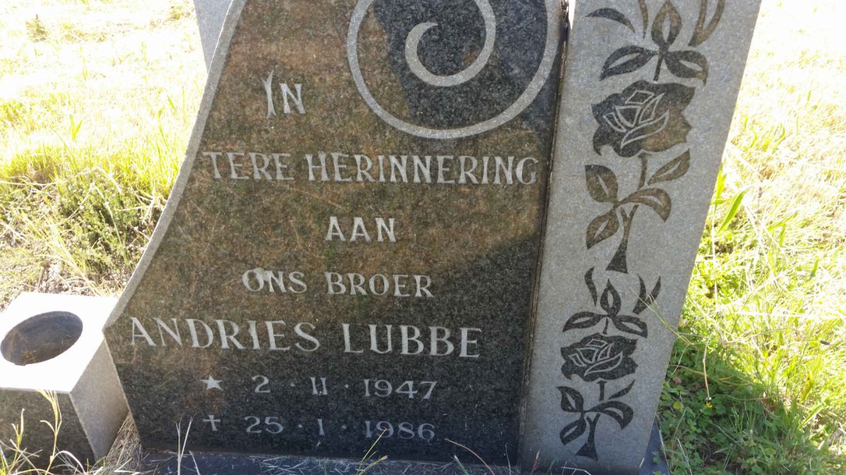 LUBBE Andries 1947-1986