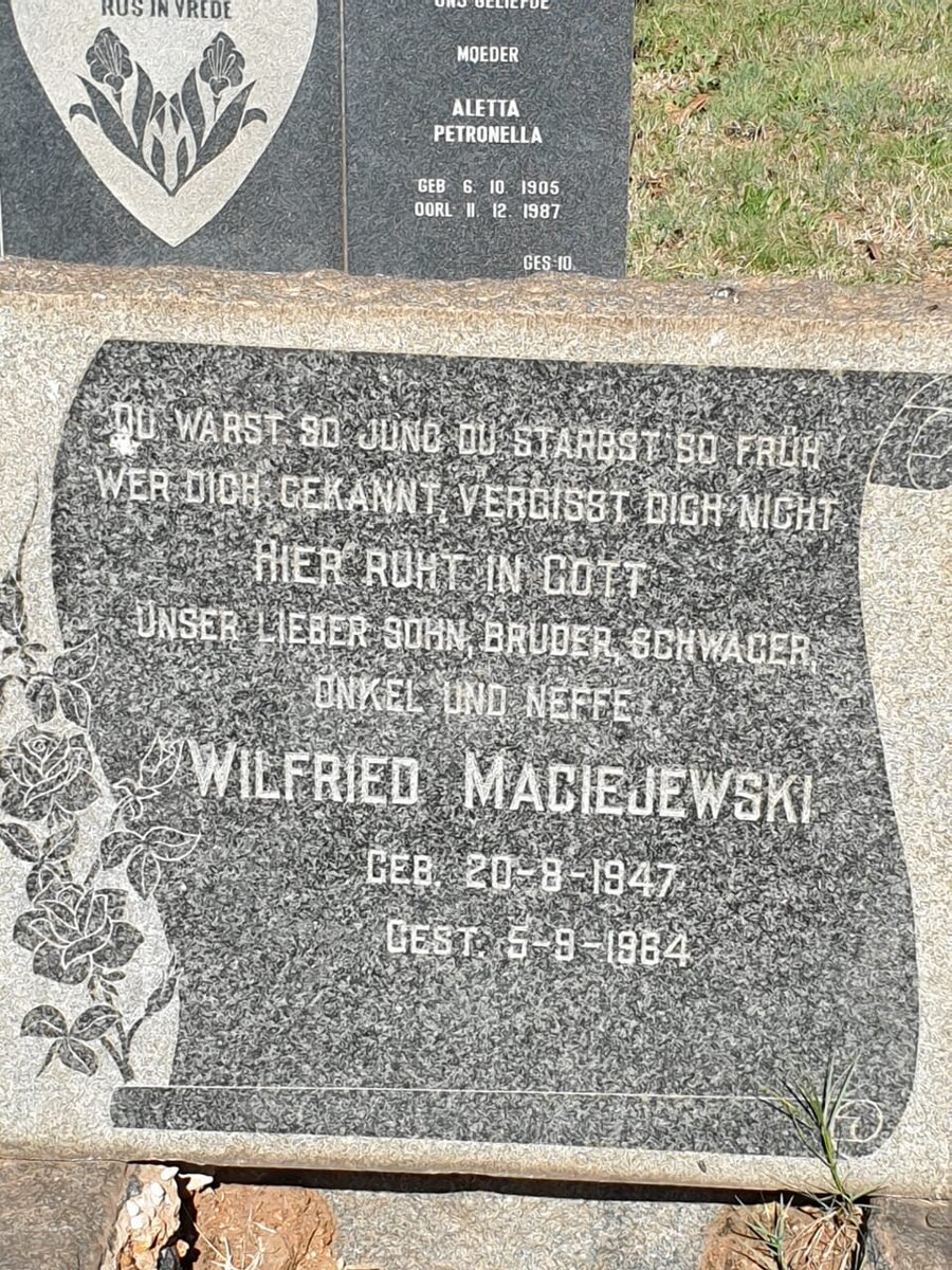 MACIEJEWSKI Wilfried 1947-1964