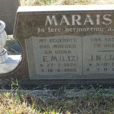MARAIS J.N. 1922-2000 &amp; E.M. 1926-1995