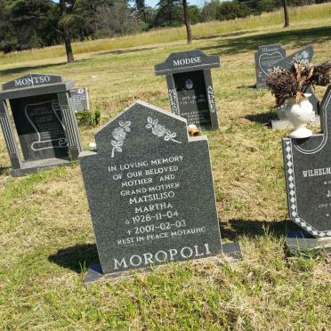 MOROPOLI Matsiliso Martha 1928-2007