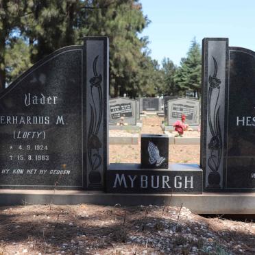 MYBURGH Gerhardus M. 1924-1983 & Hester Mary 1924-2003