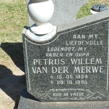 MERWE Petrus Willem, van der 1934-1995