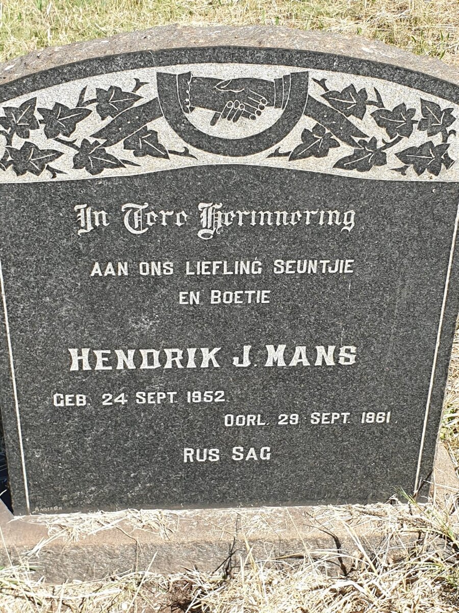 MANS Hendrik J. 1952-1961
