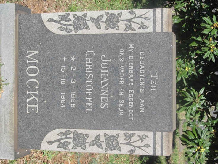 MOCKE Johannes Christoffel 1939-1964
